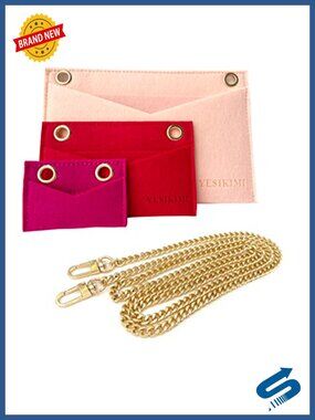 Felt Handbag Organizer Insert 3pc Set with 47" Chain Conversion Kit